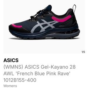 Asics Blue and Pink Athletic Shoes with Gel Cushioning